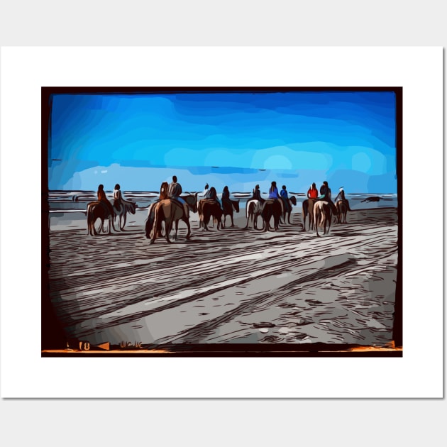 Horses on the beach Wall Art by WelshDesigns